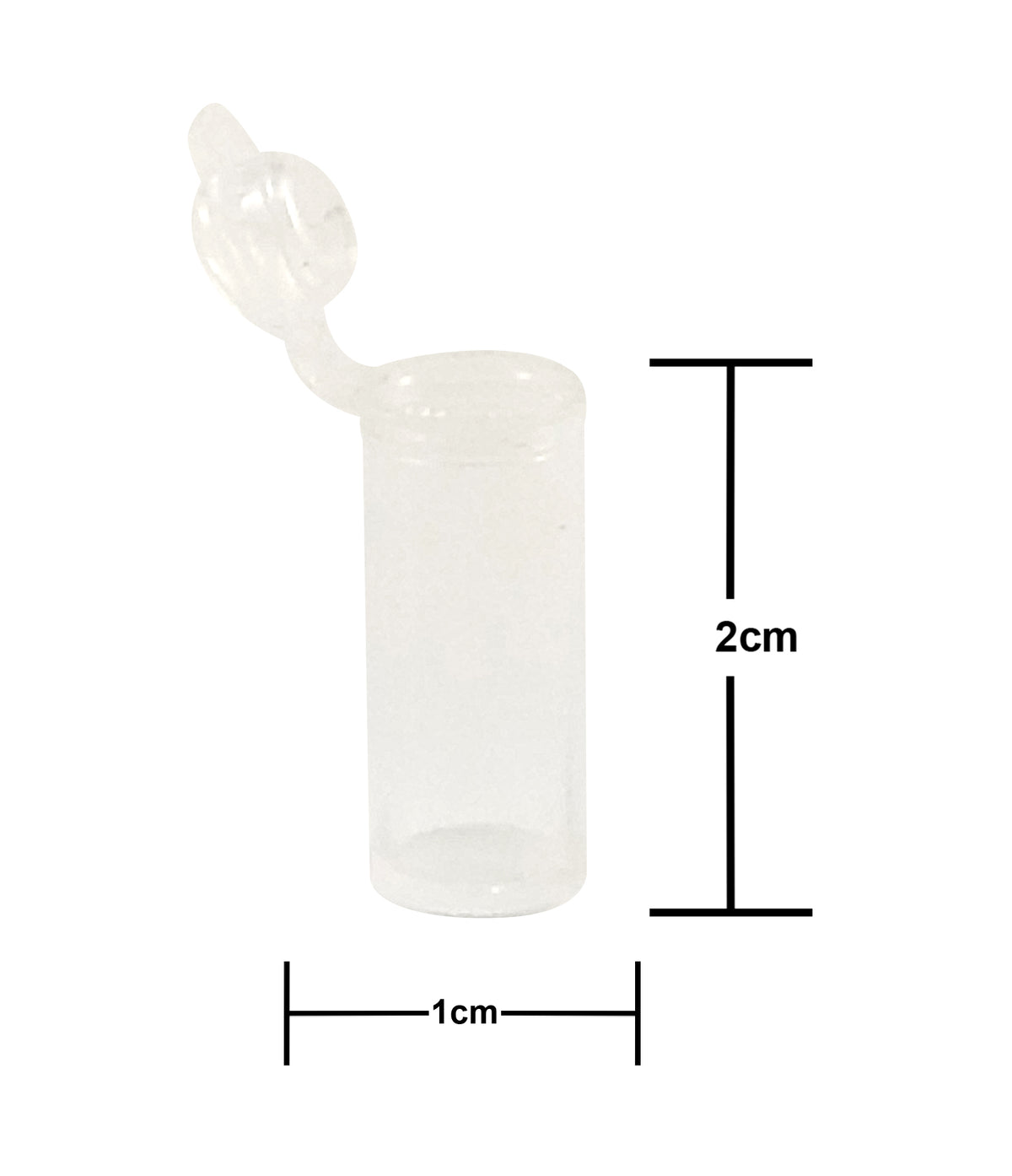 King Sting Mini Pop Top 50 (2cm x 1cm, 1.2 Gram) Plastic Containers w/60 Dram Prescription RX Black Squeeze Top Pill Container
