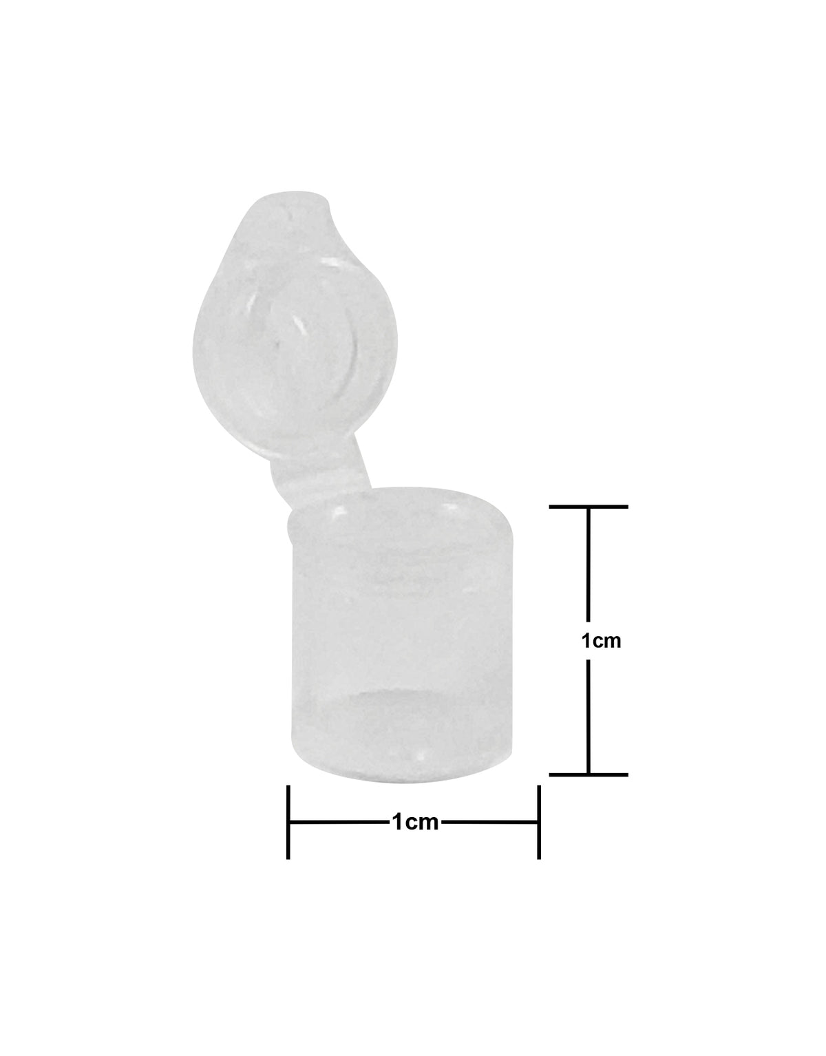 King Sting Mini Pop Top 100 (1cm x 1cm, .5 Gram) Plastic Containers w/60 Dram Prescription RX Orange Squeeze Top Pill Container