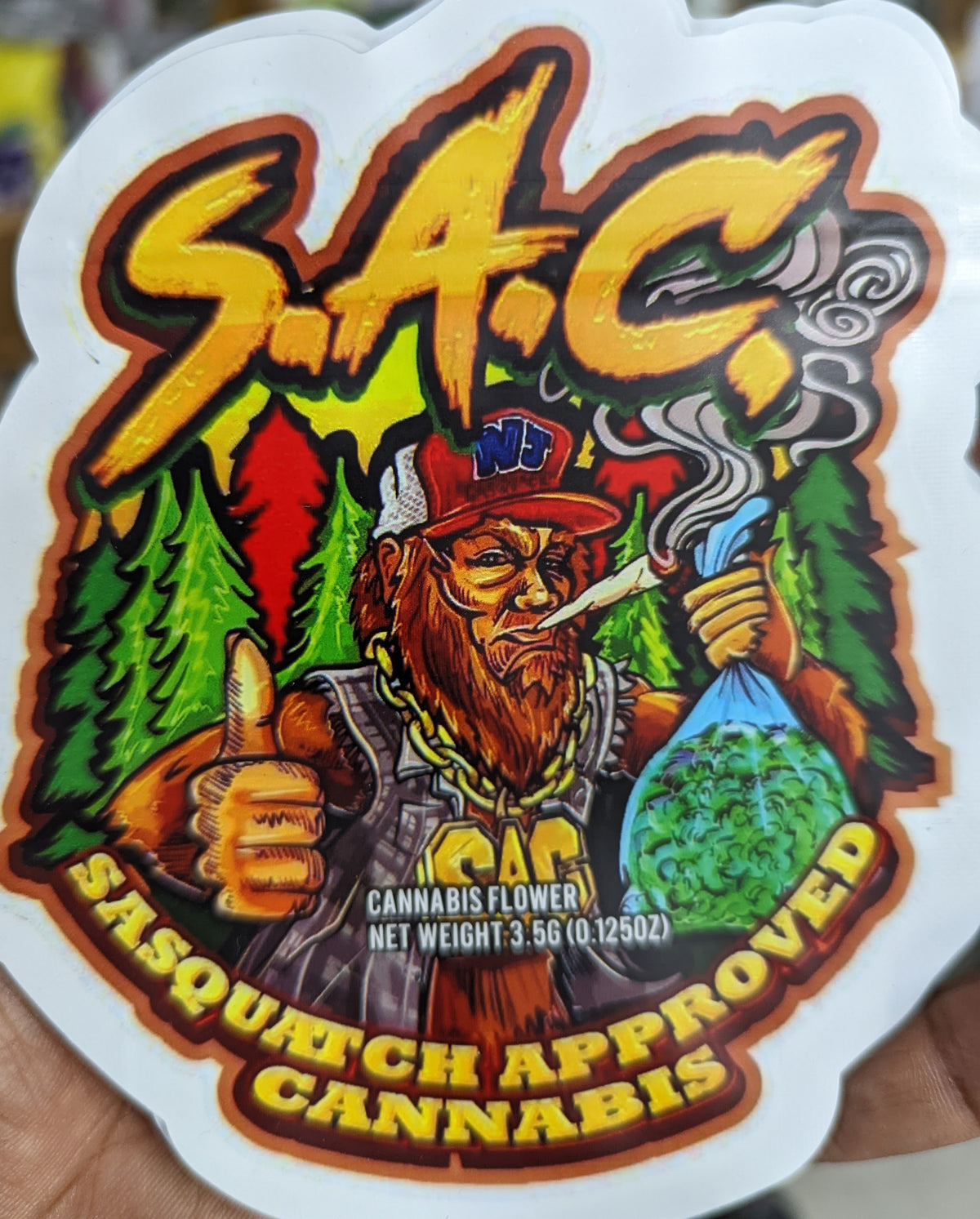 Sasquatch Approved Cannabis Mylar Bags, 50bags/pk