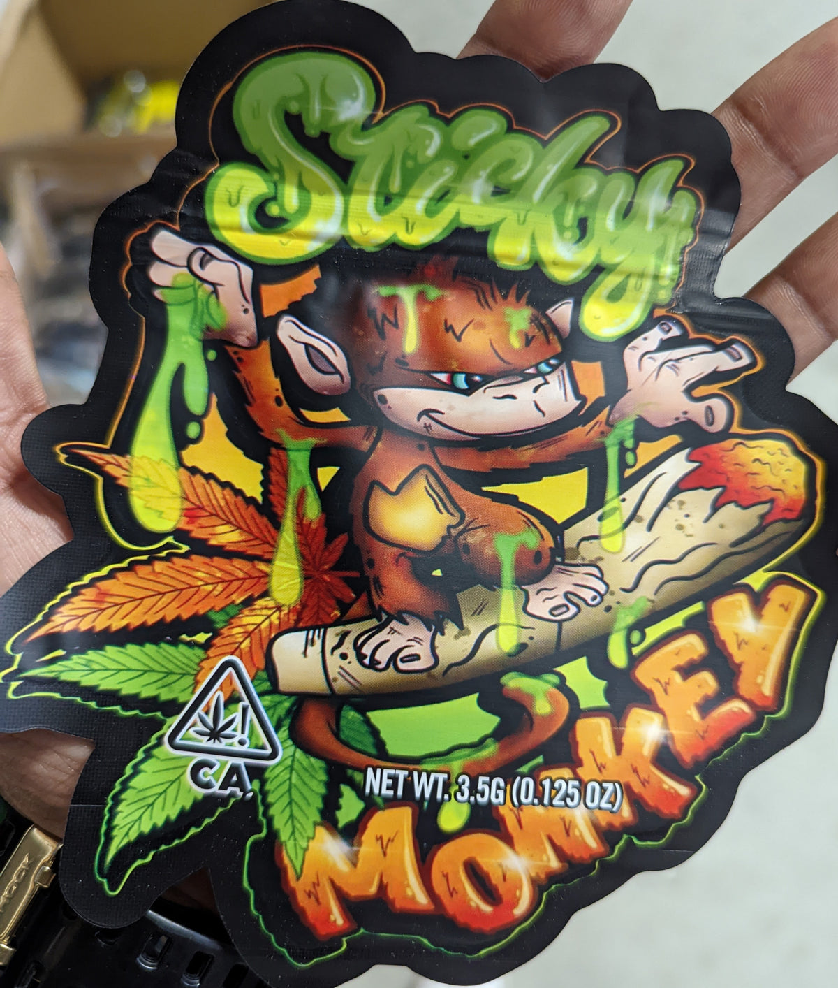 Sticky Monkey Mylar Bags, 50bags/pk