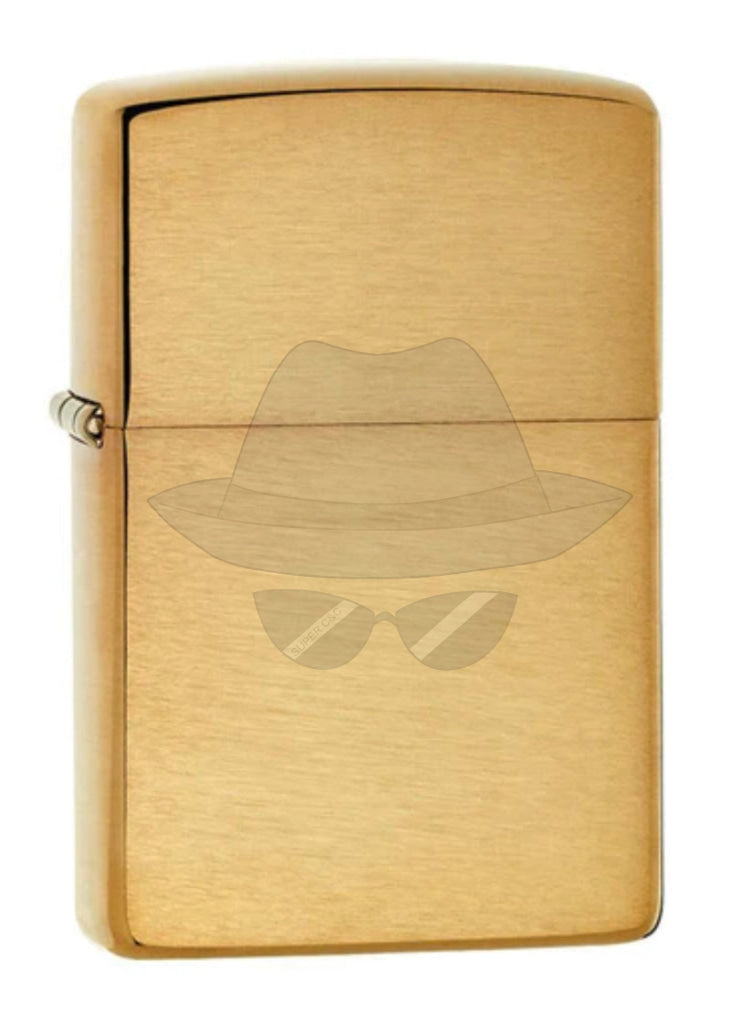 #008 ZIPPO OIL LIGHTER: Brass Finished Armor