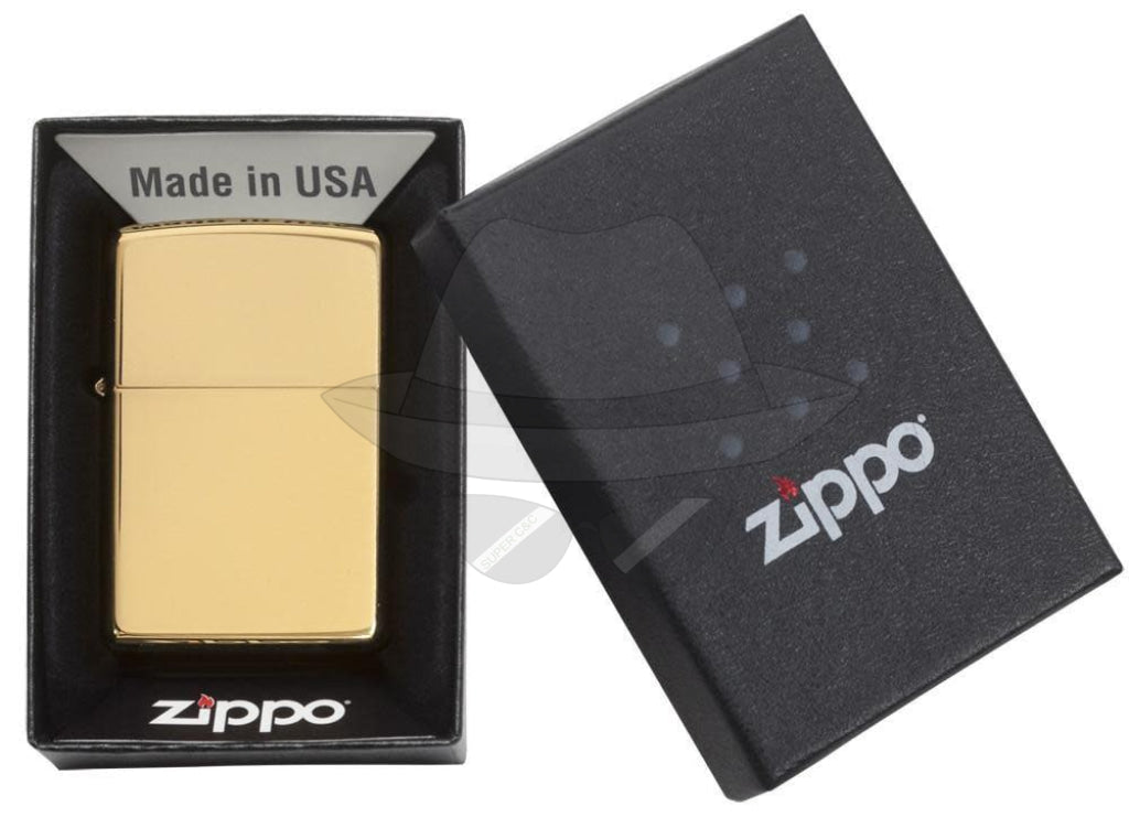#009 ZIPPO OIL LIGHTER:  REG H POL BRS