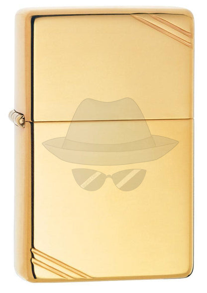 #012 ZIPPO OIL LIGHTERHigh Polish Brass Vintage with Slashes