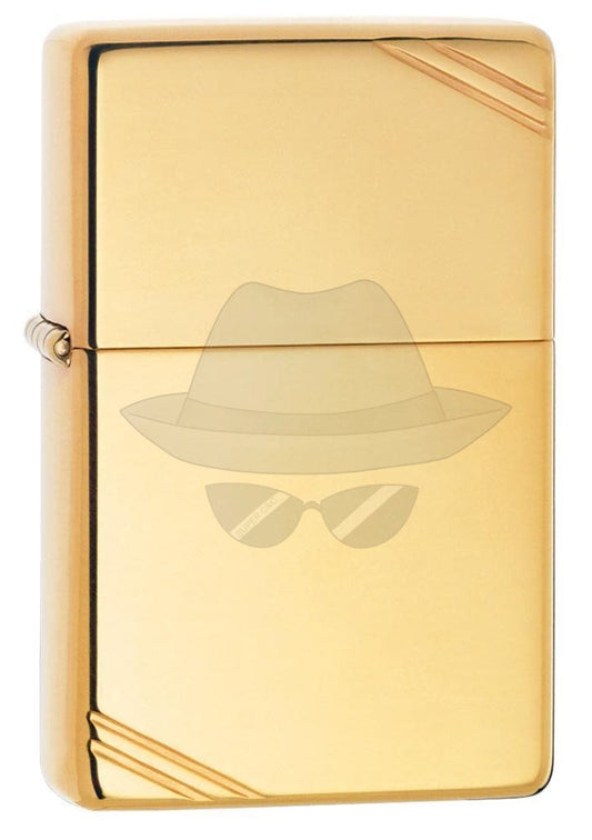 #012 ZIPPO OIL LIGHTERHigh Polish Brass Vintage with Slashes