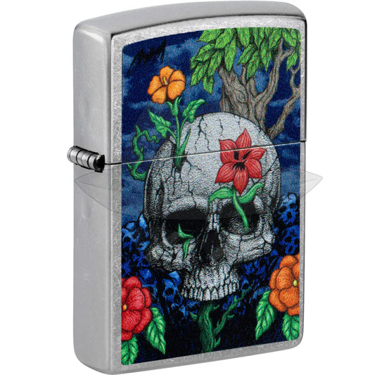 #049 ZIPPO OIL LIGHTER:SKULL DESIGN