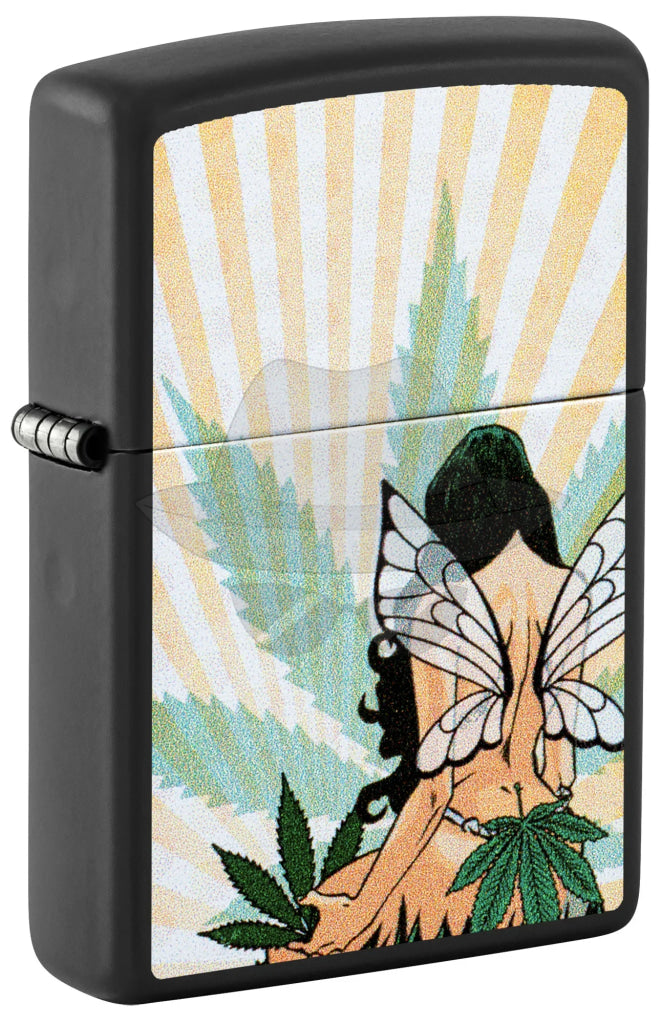 #058 ZIPPO LIGHTER: CANNABIS FAIRY DESIGN
