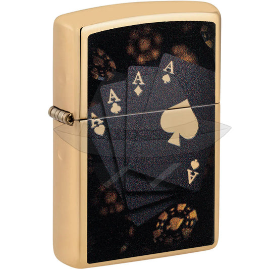 #073 ZIPPO OIL LIGHTER: POKER DESIGN