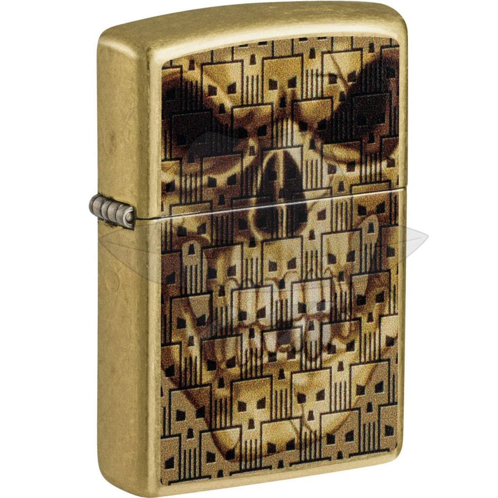 #074 ZIPPO OIL LIGHTER: Skull Design