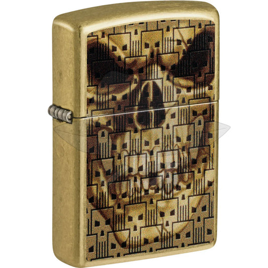 #074 ZIPPO OIL LIGHTER: Skull Design