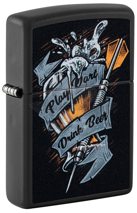 #106 ZIPPO OIL LIGHTER: Darts Design