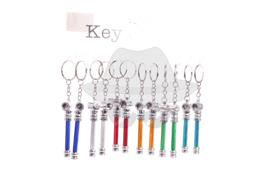 10710 Key Chain Metal Pipe-12ct