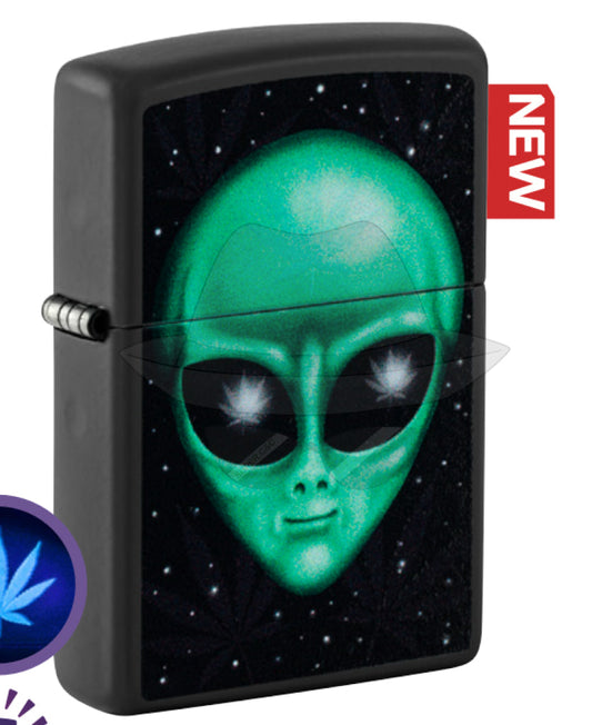 #115 Zippo Oil Lighter: Glowing Alien