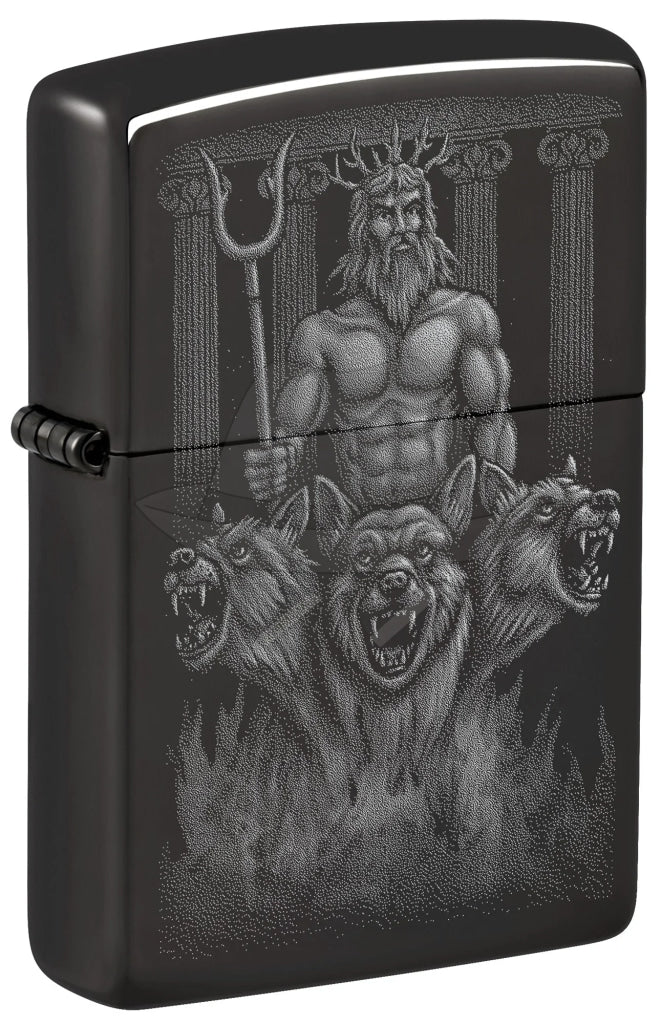 #121 ZIPPO OIL LIGHTER: Greek Dogs Design
