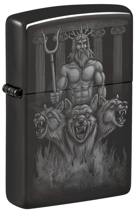 #121 ZIPPO OIL LIGHTER: Greek Dogs Design