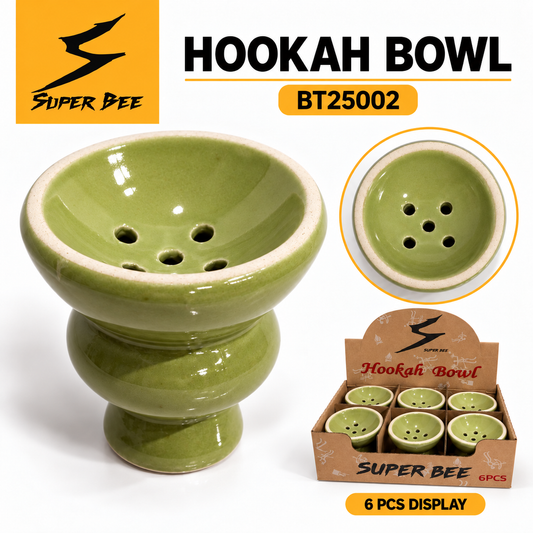 BT25002 Ceramic Hookah Bowl - Display of 6
