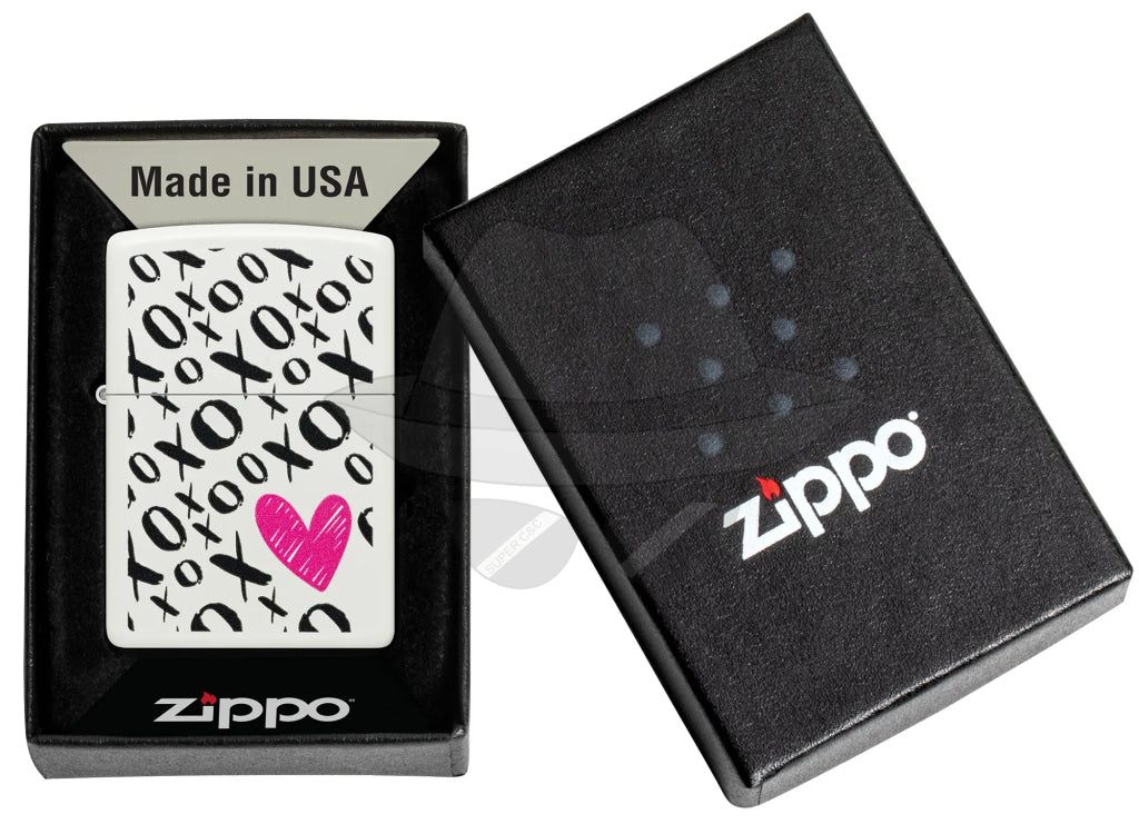 #141 Zippo Lighter: XO HEART DESIGN