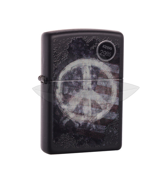 #142 ZIPPO OIL LIGHTER: PEACE ON FLAG