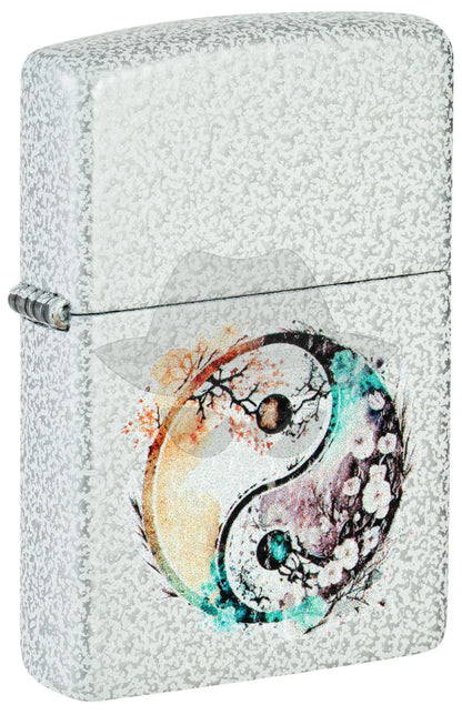 #147 Zippo Lighter: Floral Yin and Yang Design