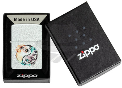 #147 Zippo Lighter: Floral Yin and Yang Design