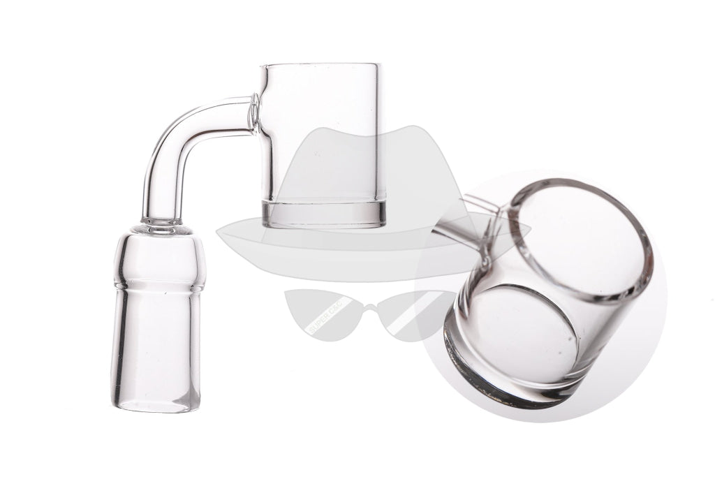 14MM FEMALE QUARTZ WIDE BANGER, 90 DEGREE