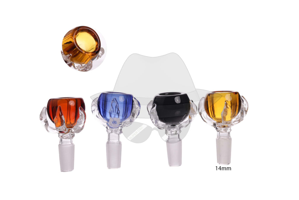 14mm Male CLAW CLEAR MALE GLASS BOWL