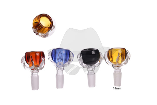 14mm Male CLAW CLEAR MALE GLASS BOWL