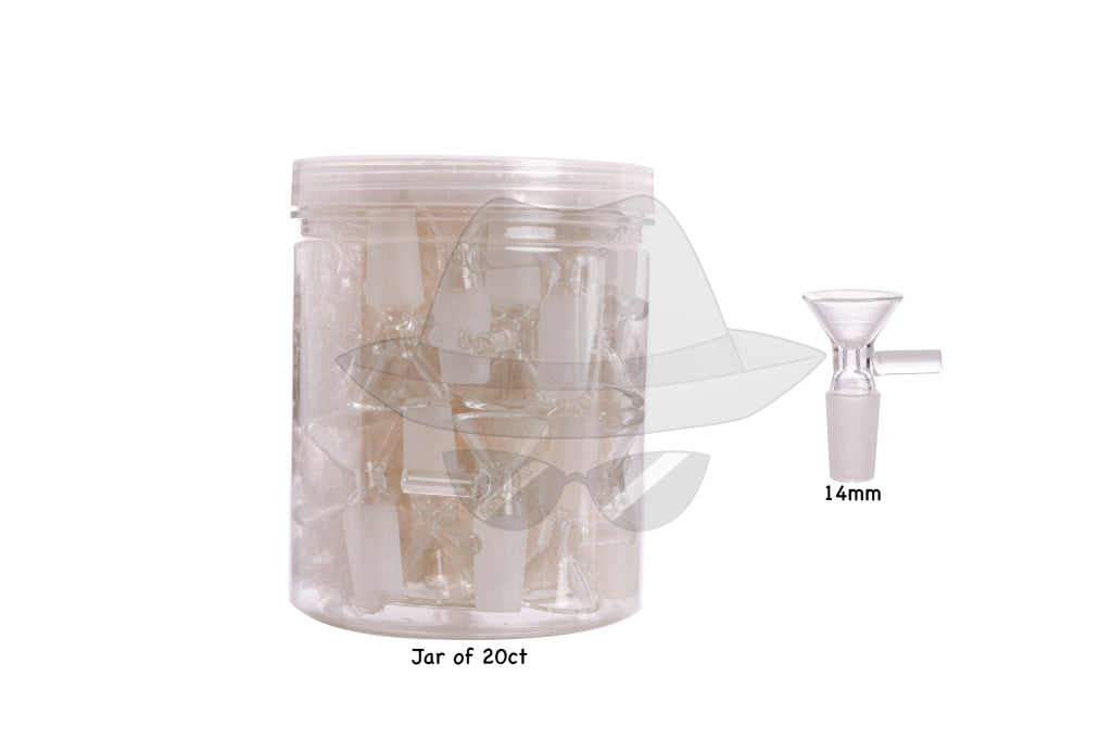 14mm Male Glass Bowl jar of 20ct