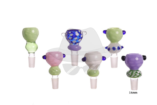 14mm Male Honeycomb Glass Bowl