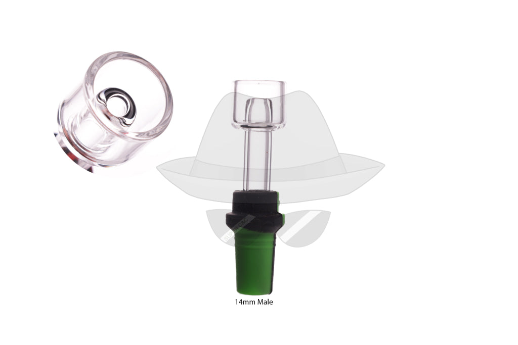 14mm Male Silicone Glass Domeless Quartz Nail