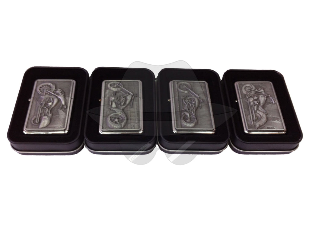 15037 STAR Oil Lighters - Motorcycle 4 Pieces