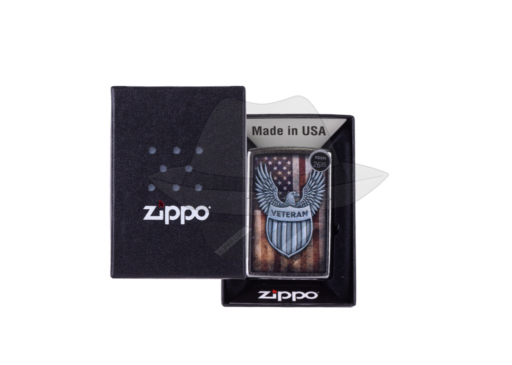 #166 Zippo Lighter:VETERAN DESIGN