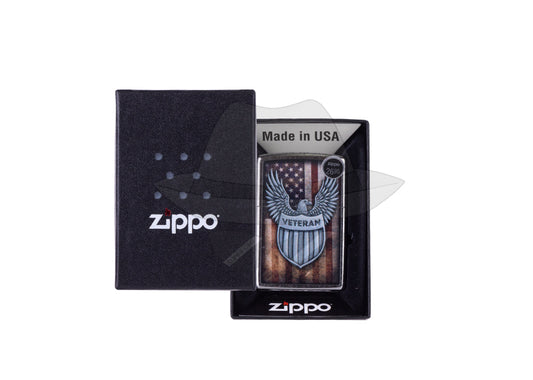 #166 Zippo Lighter:VETERAN DESIGN