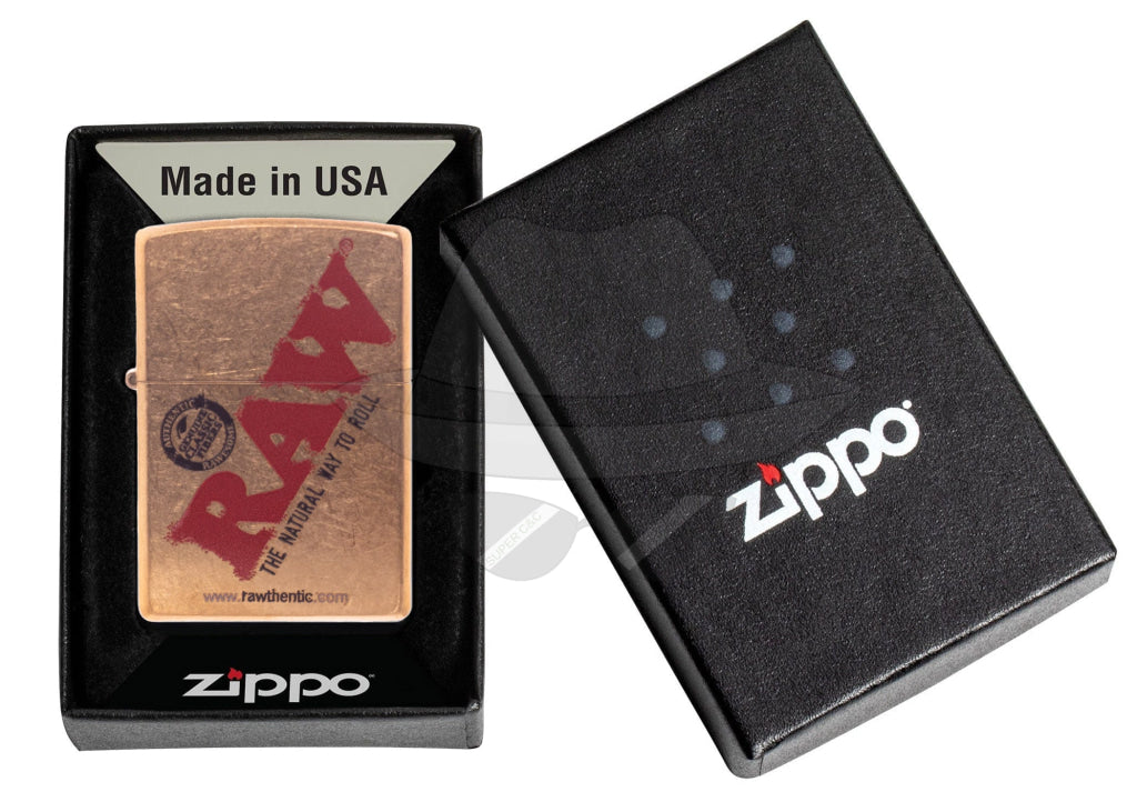 #173 Zippo Lighter: New Raw - 1 Side