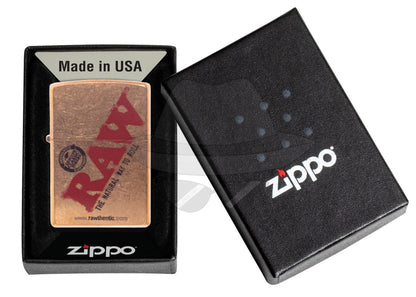 #173 Zippo Lighter: New Raw - 1 Side