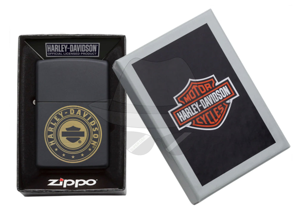 #176 : ZIPP OIL LIGHTER: Harley Davidson Black Matte