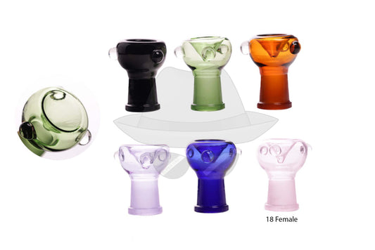 18mm Female Glass Slide Bowl with Roll Stoppers