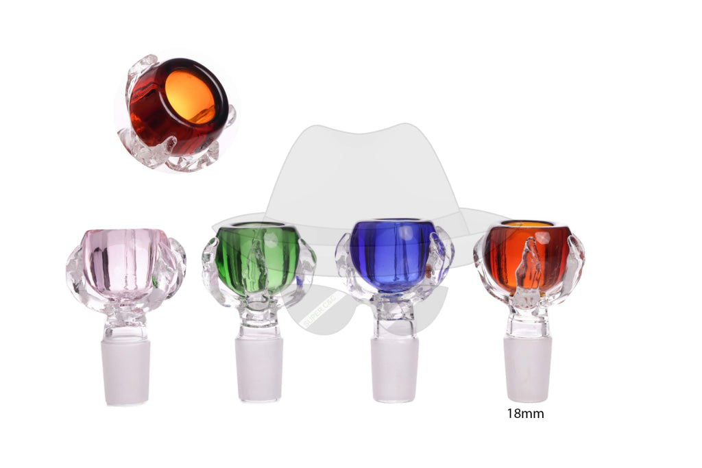 18mm Male CLAW CLEAR MALE GLASS BOWL