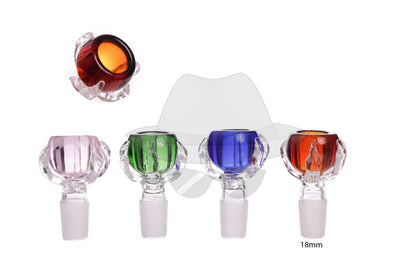 18mm Male CLAW CLEAR MALE GLASS BOWL