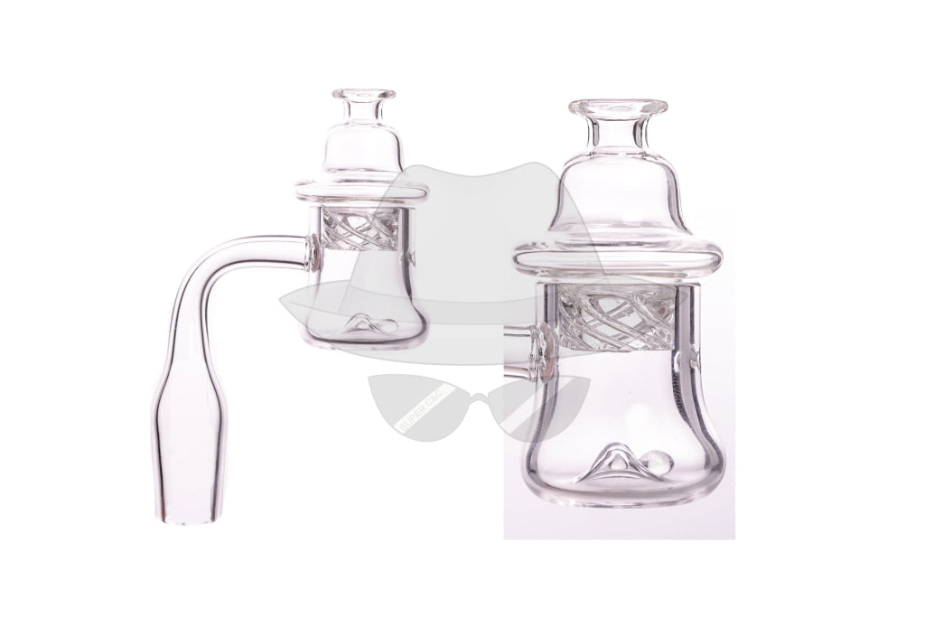 18mm Male Terp Pearls Quartz Banger & Carb Cap Combo