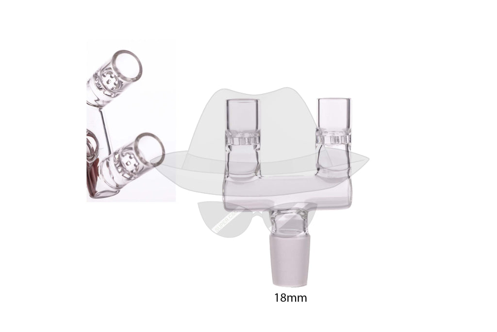 18mm Male to Double Bowl