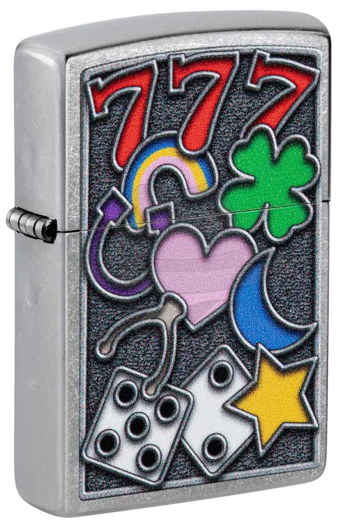 #195 ZIPPO OIL LIGHTER: ALWAYS LUCKY