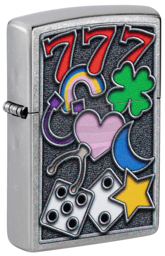 #195 ZIPPO OIL LIGHTER: ALWAYS LUCKY