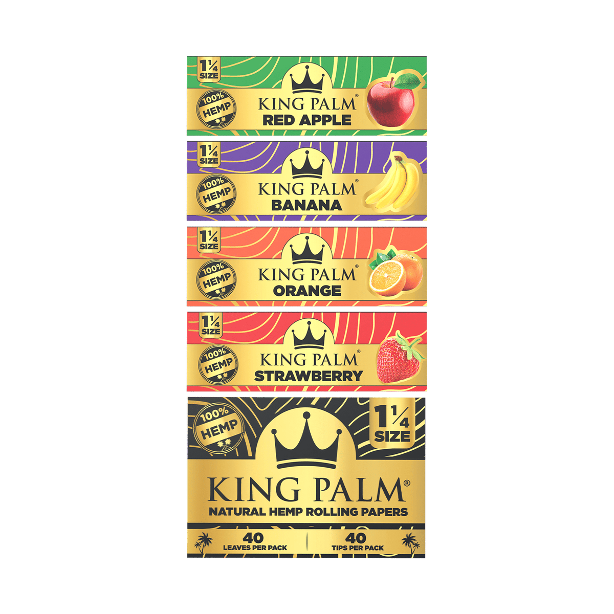 King Palm Hemp Rolling Papers - 1 1/4 Size