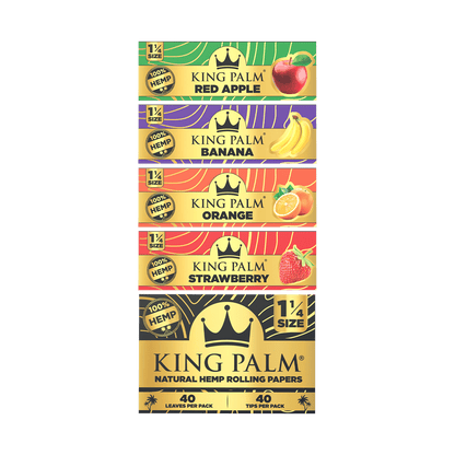King Palm Hemp Rolling Papers - 1 1/4 Size
