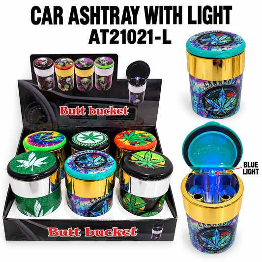 AT21021-L Car Ashtray w. Light-6CT