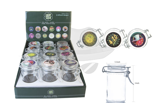 33047 lucky stash glass jars box(12pc)