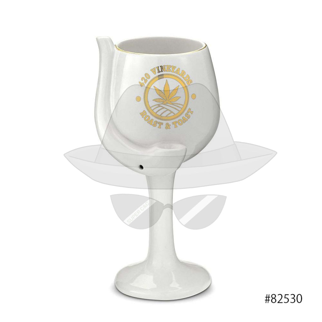 420 VINEYARDS - ROAST & TOAST CERAMIC WINE GLASS PIPE