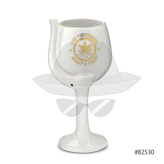 420 VINEYARDS - ROAST & TOAST CERAMIC WINE GLASS PIPE