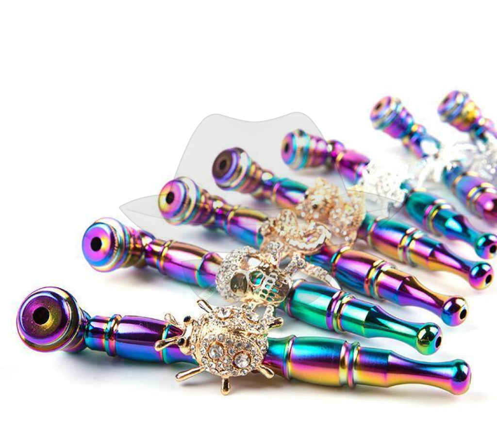 501027 Colorful Animal Metal Smoking Pipe