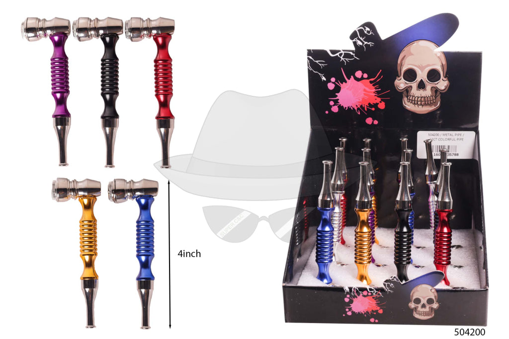 503058 Colorful Metal Pipe-12ct